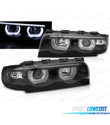FARI PER BMW E38 94-01 ANGEL EYES LED NERO