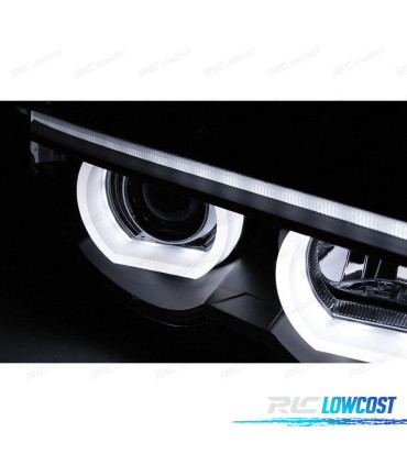 FARI PER BMW E38 94-01 ANGEL EYES LED NERO