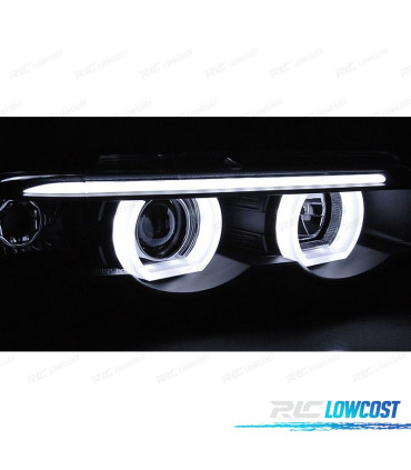 FARI PER BMW E38 94-01 ANGEL EYES LED NERO