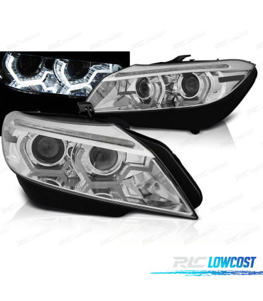 FARI PER BMW Z4 E89 09-13 ANGEL EYES LED DINAMICI CROMATI XENON