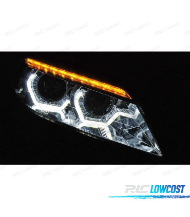 FARI PER BMW Z4 E89 09-13 ANGEL EYES A LED DINAMICI NERI XENON