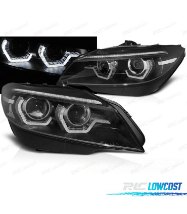 FARI PER BMW Z4 E89 09-13 ANGEL EYES A LED DINAMICI NERI XENON
