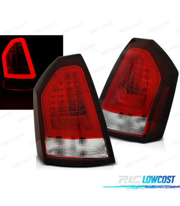 FANALI PER CHRYSLER 300C 05-08 TUBO LED ROSSO CRISTALLO