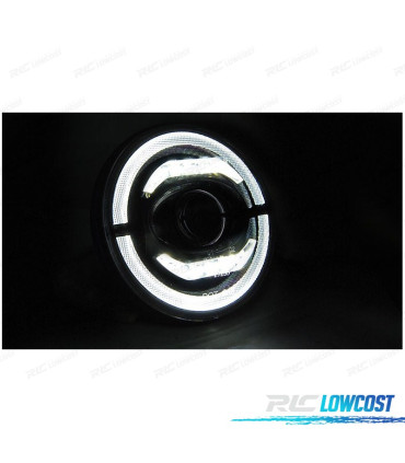 FARI PER JEEP WRANGLER 96-18 ANGEL EYES FULL LED NERO