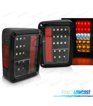FANALI PER JEEP WRANGLER 07-18 FULL LED NERO