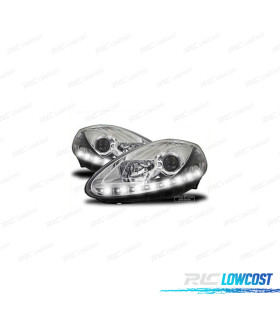 FARI PER FIAT GRANDE PUNTO 05-08 DRL CROMATI