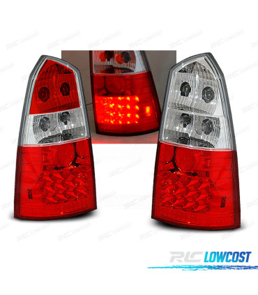 FANALI PER FORD FOCUS MK1 98-04 TOURING LED ROSSO CRISTALLO