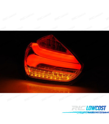 FANALI PER FORD FOCUS MK3 15-18 LED DINAMICI ROSSI CHIARI
