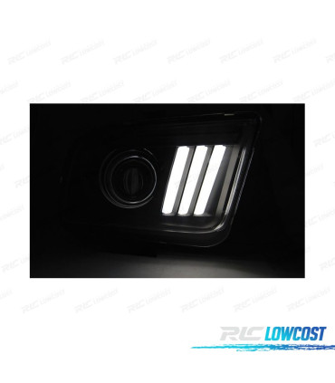 FARI PER FORD MUSTANG 04-09 TUBO LUMINOSO NERO