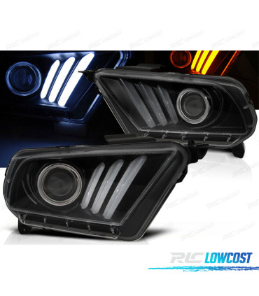 FARI FORD MUSTANG 10-13 A LED DINAMICI NERO