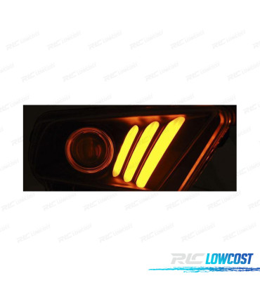 FARI FORD MUSTANG 10-13 A LED DINAMICI NERO