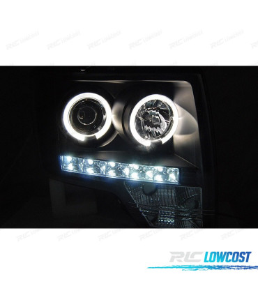 FARI PER FORD F150 08-14 ANGEL EYES LED NERO