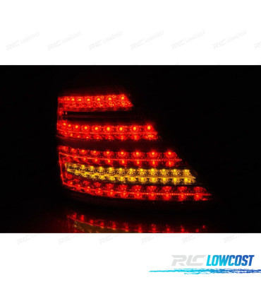 FANALI MERCEDES W221 05-09 LED DINAMICI ROSSI FUME