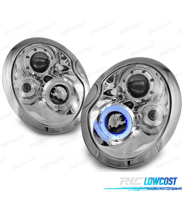 FARI PER MINI COOPER 01-04 OCCHI ANGEL CROMATI