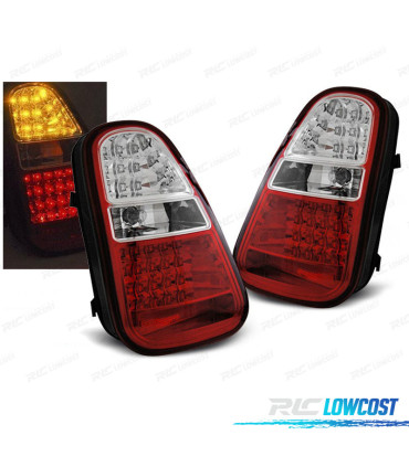 FANALI MINI COOPER R50 R52 R53 04-06 LED ROSSO CHIARO