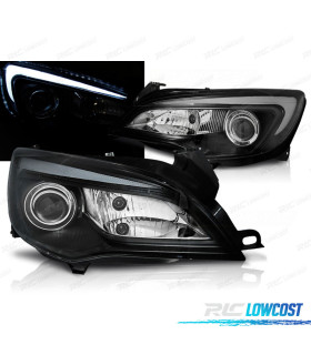 FARI PER OPEL ASTRA J 10-15 A TUBO LED NERO