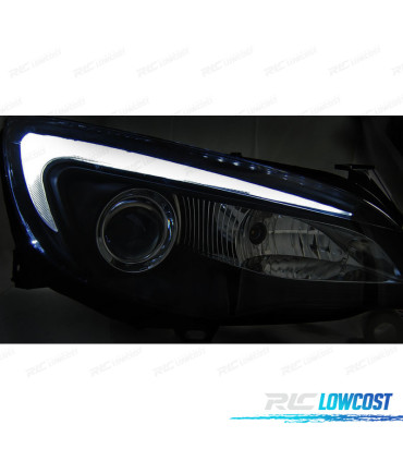 FARI PER OPEL ASTRA J 10-15 A TUBO LED NERO