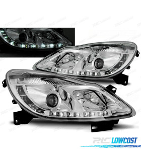 FARI OPEL CORSA D 06-11 LUCE DIURNA A LED CROMATI