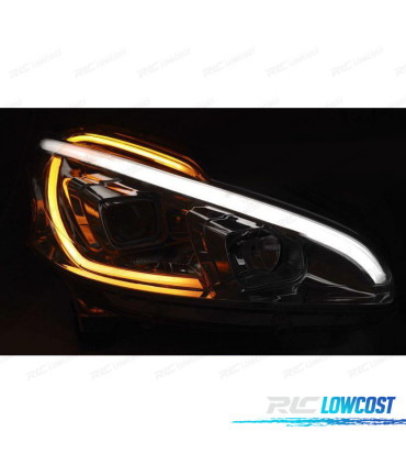 FARI PEUGEOT 208 12-15 TUBO LUCE LED CROMATO