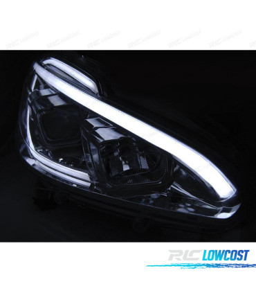 FARI PEUGEOT 208 12-15 TUBO LUCE LED CROMATO
