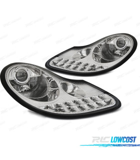 FARI PER PORSCHE BOXSTER 96-04 NUOVA EDIZIONE LED CROMATA
