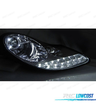 FARI PER PORSCHE BOXSTER 96-04 NUOVA EDIZIONE LED CROMATA