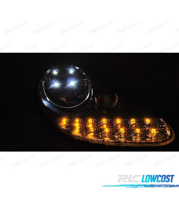 FARI PER PORSCHE BOXSTER 96-04 NUOVA EDIZIONE LED CROMATA