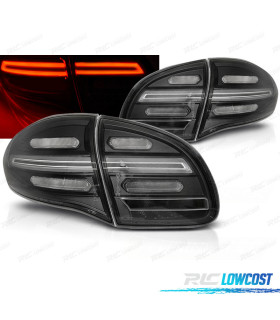 FANALI PER PORSCHE CAYENNE 10-15 A LED COMPLETI BAR DINAMICI NERI