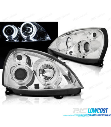 FARI PER RENAULT CLIO II 01-05 ANGEL EYES CCFL CROMATI