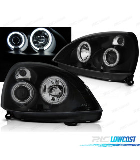 FARI PER RENAULT CLIO II 01-05 ANGEL EYES LED NERI