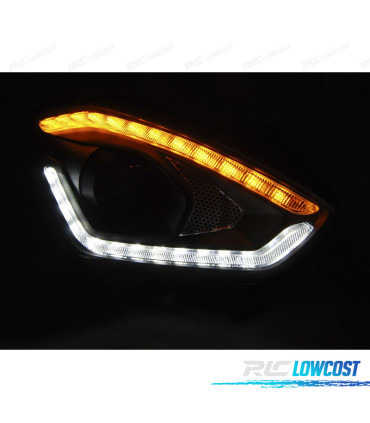 FARI PER SUZUKI SWIFT 17- TUBE LIGHT DRL DINAMICI NERI