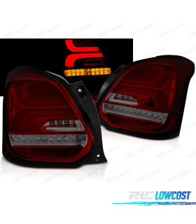 FANALI PER SUZUKI SWIFT 17- BARRE LED DINAMICI ROSSI FUMÉ