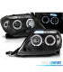 FARI PER TOYOTA HILUX 05-11 LED OCCHI ANGELI NERI