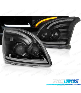 FARI PER TOYOTA LAND CRUISER FJ120 03-08 TUBO LUCE DINAMICI NERI