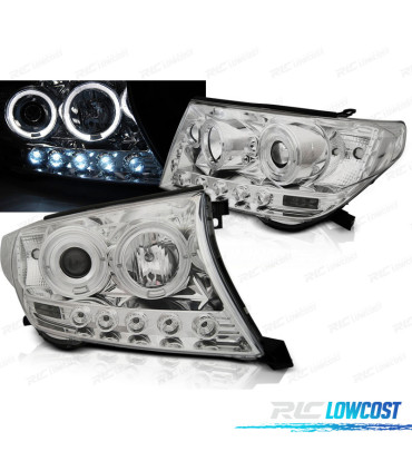 FARI TOYOTA LAND CRUISER FJ200 07-12 OCCHI ANGELI CROMATI