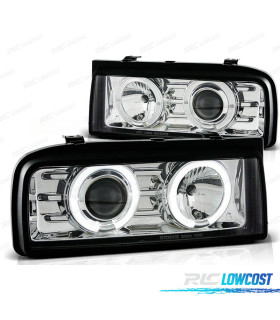 FARI PER VOLKSWAGEN VW CORRADO 88-95 OCCHI ANGEL CROMATI