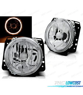 FARI OCCHI ANGEL PER VOLKSWAGEN VW GOLF II 83-91 CROMATI