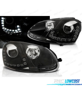 FARI VOLKSWAGEN VW GOLF 5 03-09 LUCE DIURNA TRU DRL NERI