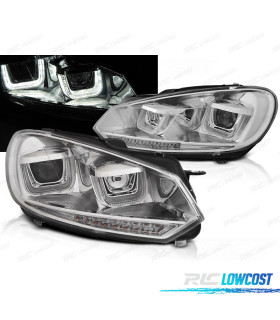 FARI DINAMICI VOLKSWAGEN VW GOLF 6 08-12 DRL LED CROMATI