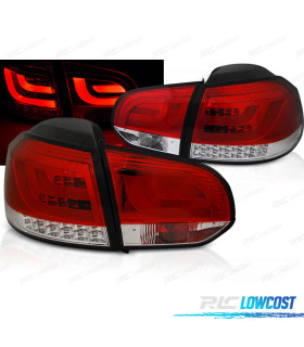 FANALI PER VOLKSWAGEN VW GOLF 6 08-12 LED ROSSO CHIARO