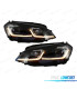 FARI VOLKSWAGEN VW GOLF 7 12-17 DRL DINAMICI NERI LOOK 7.5 R LINE