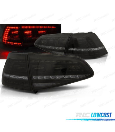 FANALI PER VOLKSWAGEN VW GOLF 7 12-17 LOOK GTI CON FRECCIA A LED DINAMICA FUMÉ