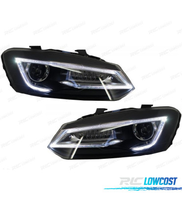FARI PER VOLKSWAGEN VW POLO 6R 09-17 BARRE LUMINOSE A LED DEVIL EYES