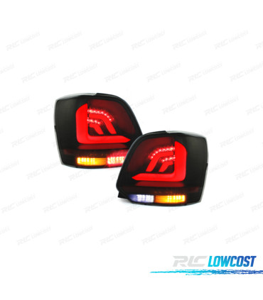 FANALI VOLKSWAGEN VW POLO 6R HATCHBACK 09-14 CARDNA NERO AFFUMICATO