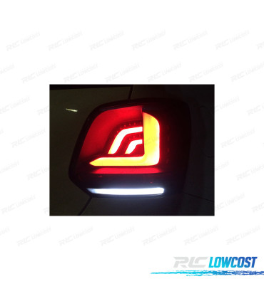 FANALI PER VOLKSWAGEN VW POLO 6R HATCHBACK 09-14 DINAMICI A LED NERO FUMÉ