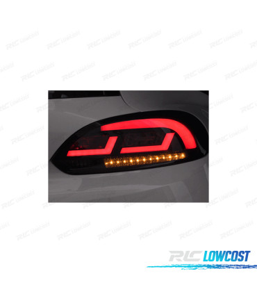 FANALI PER VOLKSWAGEN VW SCIROCCO III 08-14 CARDNA ROSSO AFFUMICATO