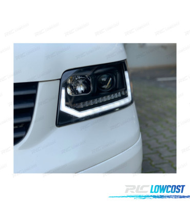 FARI VOLKSWAGEN VW T5 03-09 NUOVO LOOK CON FRECCIA LED DINAMICA
