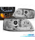 FARI PER VOLKSWAGEN VW T5 03-09 DAYLIGHT CROMATI CON FRECCIA A LED