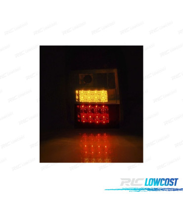 FANALI PER VOLKSWAGEN VW T5 TRANSPORTER 03-09 2P LED ROSSO AFFUMICATO