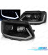 FARI PER VOLKSWAGEN VW T5 10-15 NERI TUBE LIGHT CON FRECCE A LED DINAMICHE